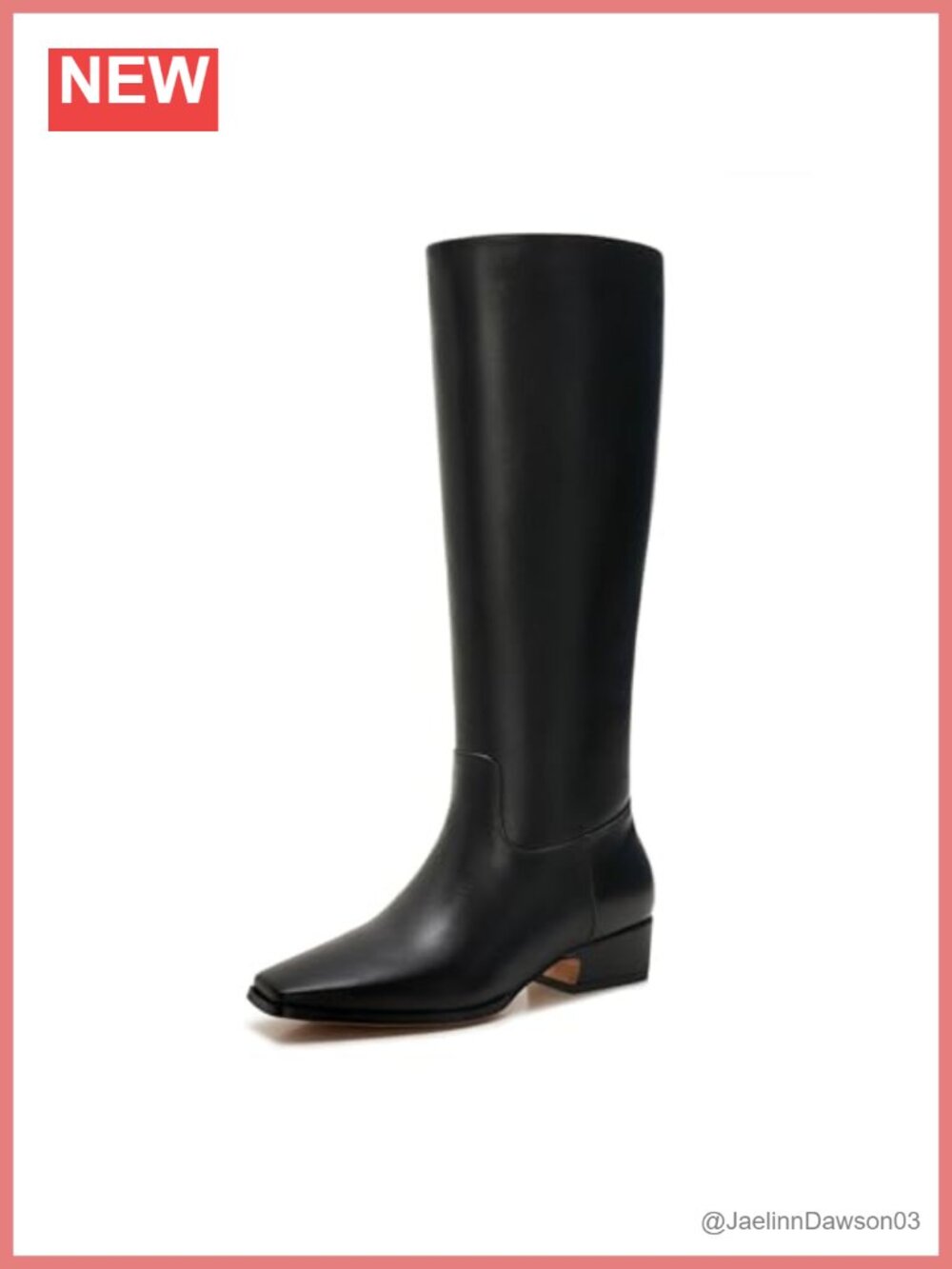 Wide Calf Knee-High Boots - Flat Pointed Toe Faux Leather